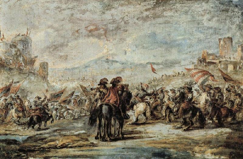 Francesco Simonini The Cavalry Charge France oil painting art